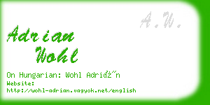 adrian wohl business card
